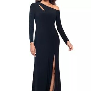 X scape  Women's Cutout Off-The-Shoulder Jersey Dress size 8